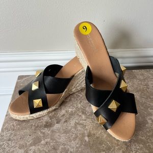 Maypol Leather Wedges